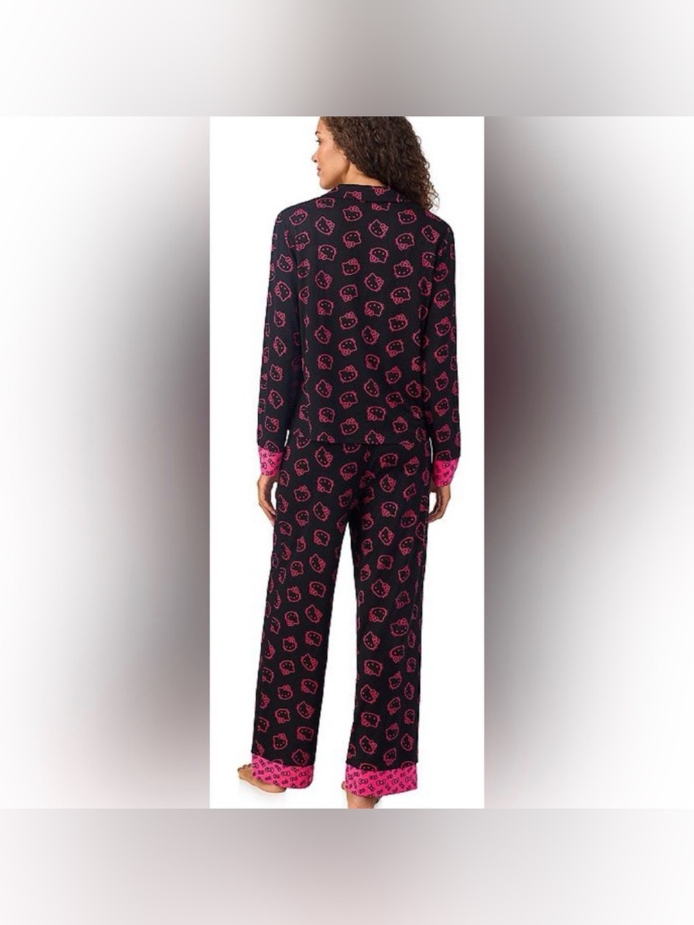 Hello Kitty by Sanrio Pajama Set- Black/pink Size Medium NWT